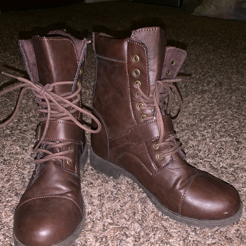 Rocket Dog Brown Combat Boots